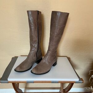 Born distressed tall boots in taupe